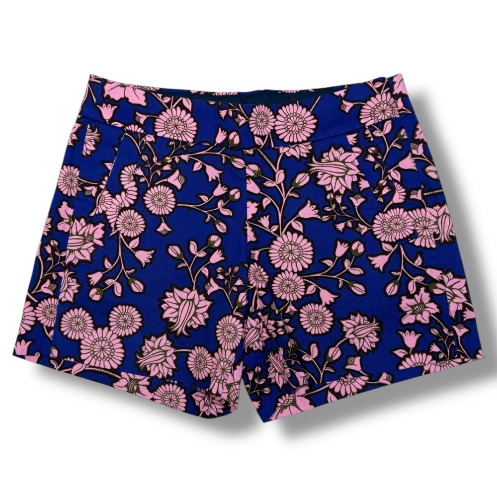 J. Crew Women’s Side Zip Chinos Pink Floral Shorts Size 0 - Picture 1 of 5